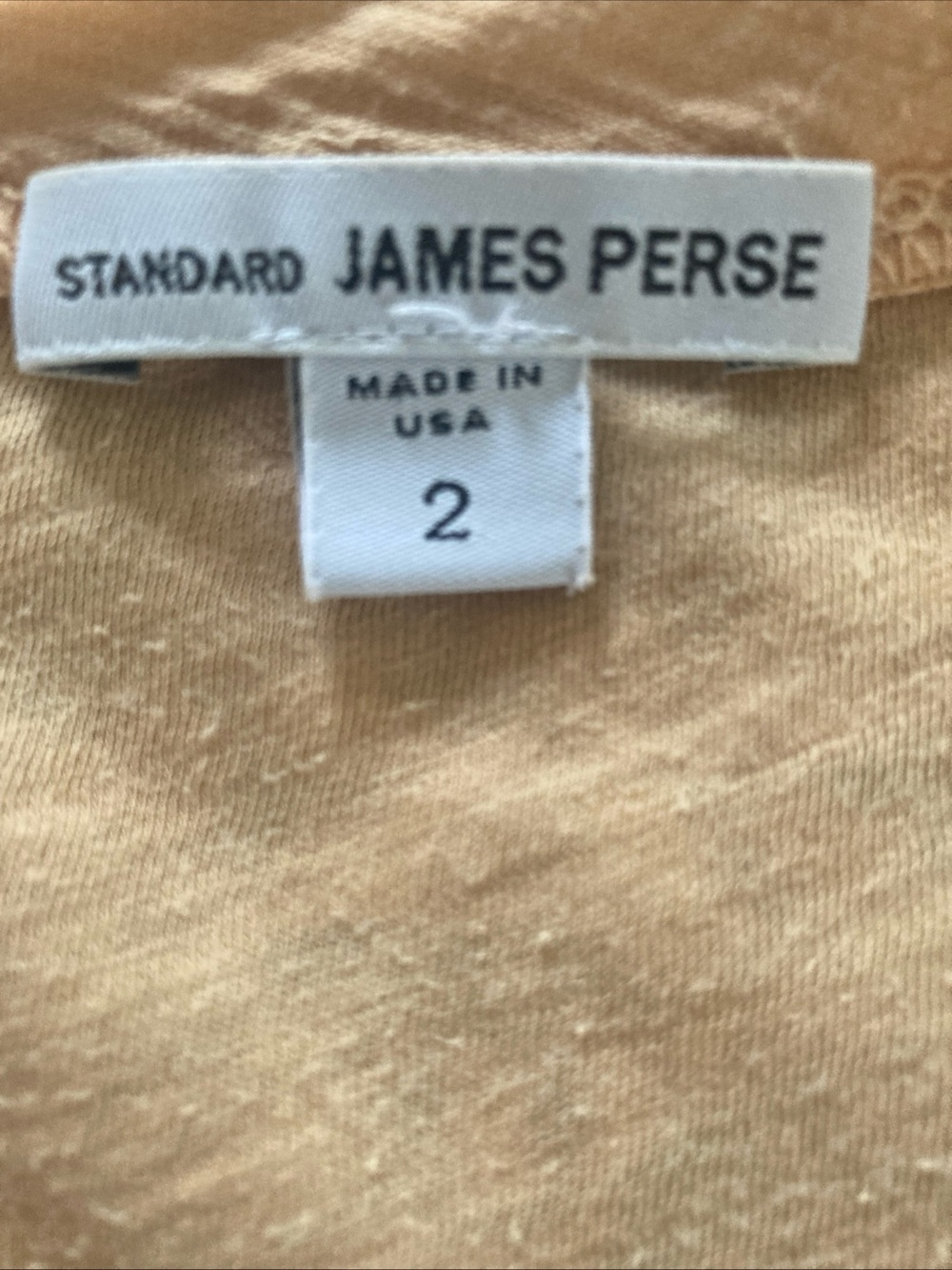 James Perse V-Neck Short Sleeve Tee in Peach 100% cotton women’s size 2 medium - Picture 3 of 5